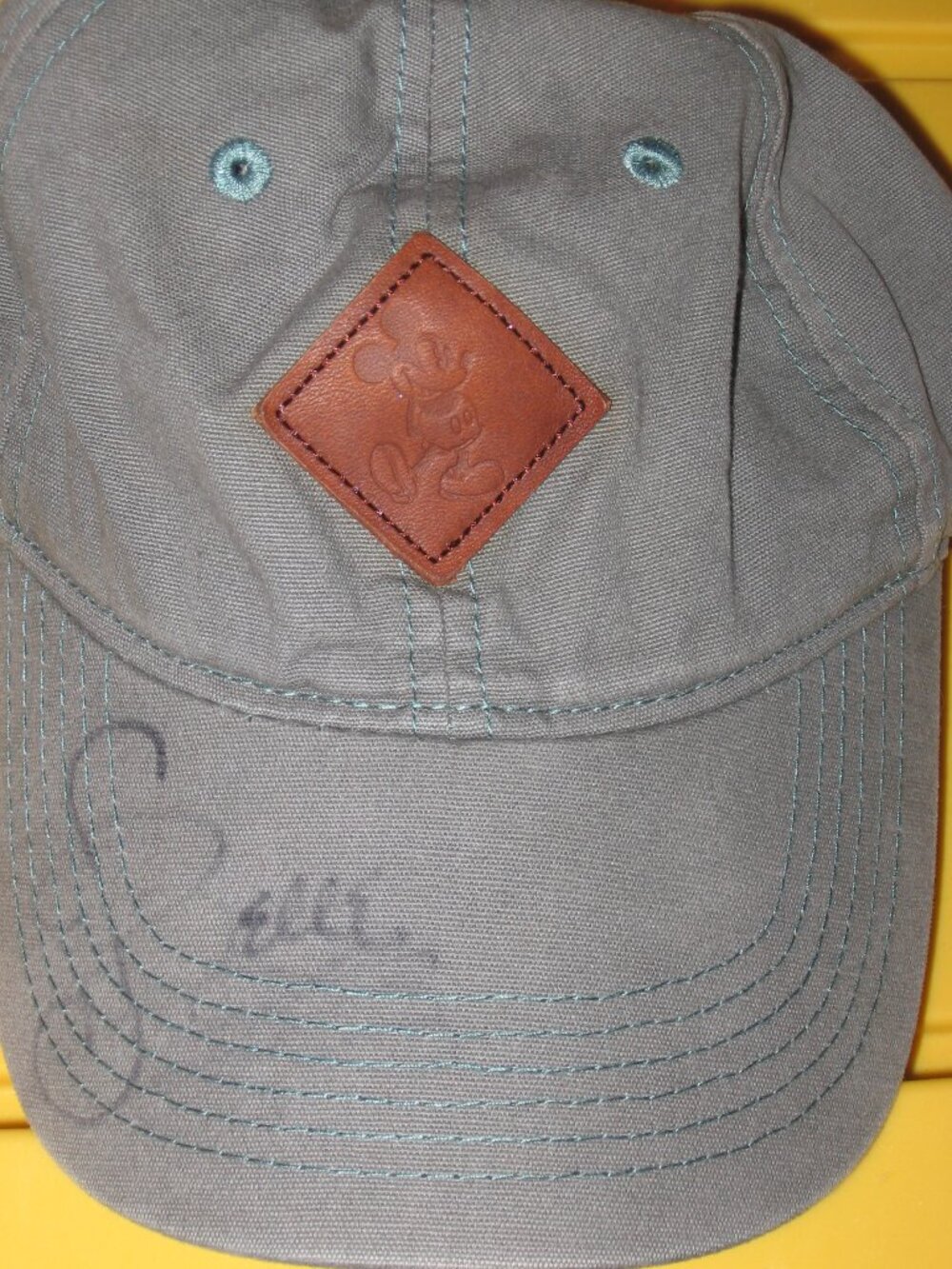 Disney Parks Ballcap w/ Belle Autograph Beauty and the Beast OD Green One Size